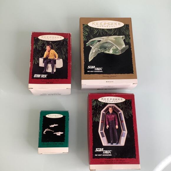 Star Trek Keepsake ornament bundle of 4 NEW Vintage old stock 1995 - Picture 1 of 7